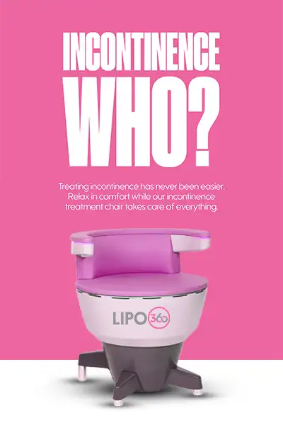 LIPO360 EMS Chair Can Help with Urinary Incontinence 2 Image of a urinary incontinence treatment seat Waltham Abbey