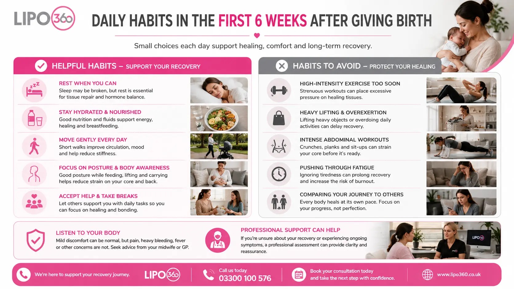 What to Do (and Avoid) in the First 6 Weeks After Giving Birth To Avoid Diastasis Recti 3 First 6 Weeks After Giving Birth To Avoid Diastasis Recti Waltham Abbey : Daily Habits in the First 6 Weeks After Giving Birth